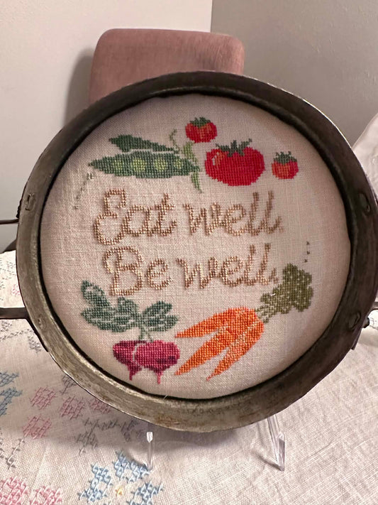 Eat Well, Be Well Plate-itude - Cross Stitch Pattern by Robin Pickens
