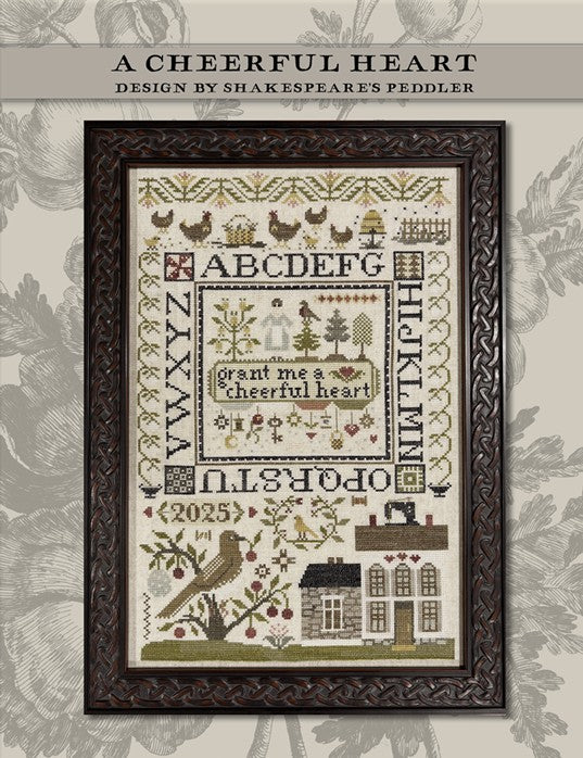 A Cheerful Heart - Cross Stitch Pattern by Shakespeare's Peddler PREORDER