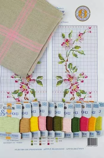 Tea Towel Embroidery Kit by Sajou