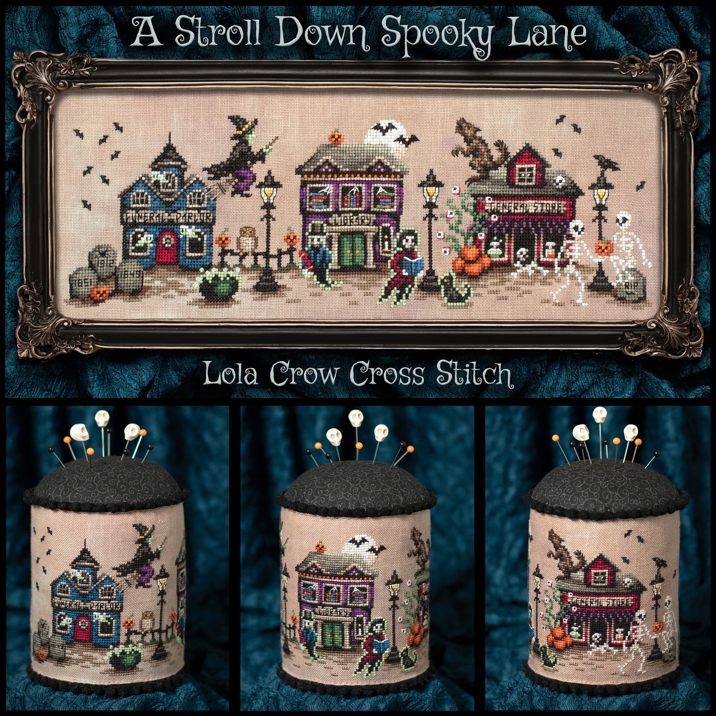 A Stroll Down Spooky Lane - Cross Stitch Pattern by Lola Crow PREORDER
