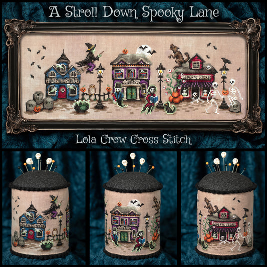A Stroll Down Spooky Lane - Cross Stitch Pattern by Lola Crow PREORDER