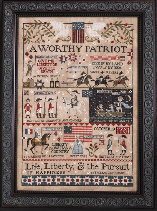 A Worthy Patriot - Cross Stitch Pattern by Plum Street Samplers