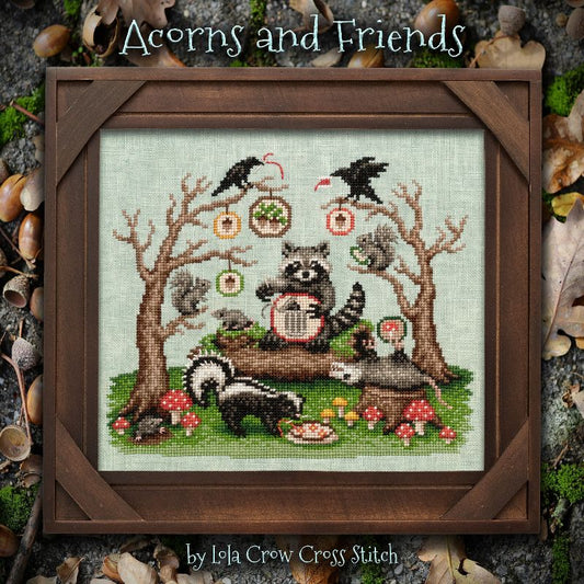 Acorns and Friends - Cross Stitch pattern by Lola Crow