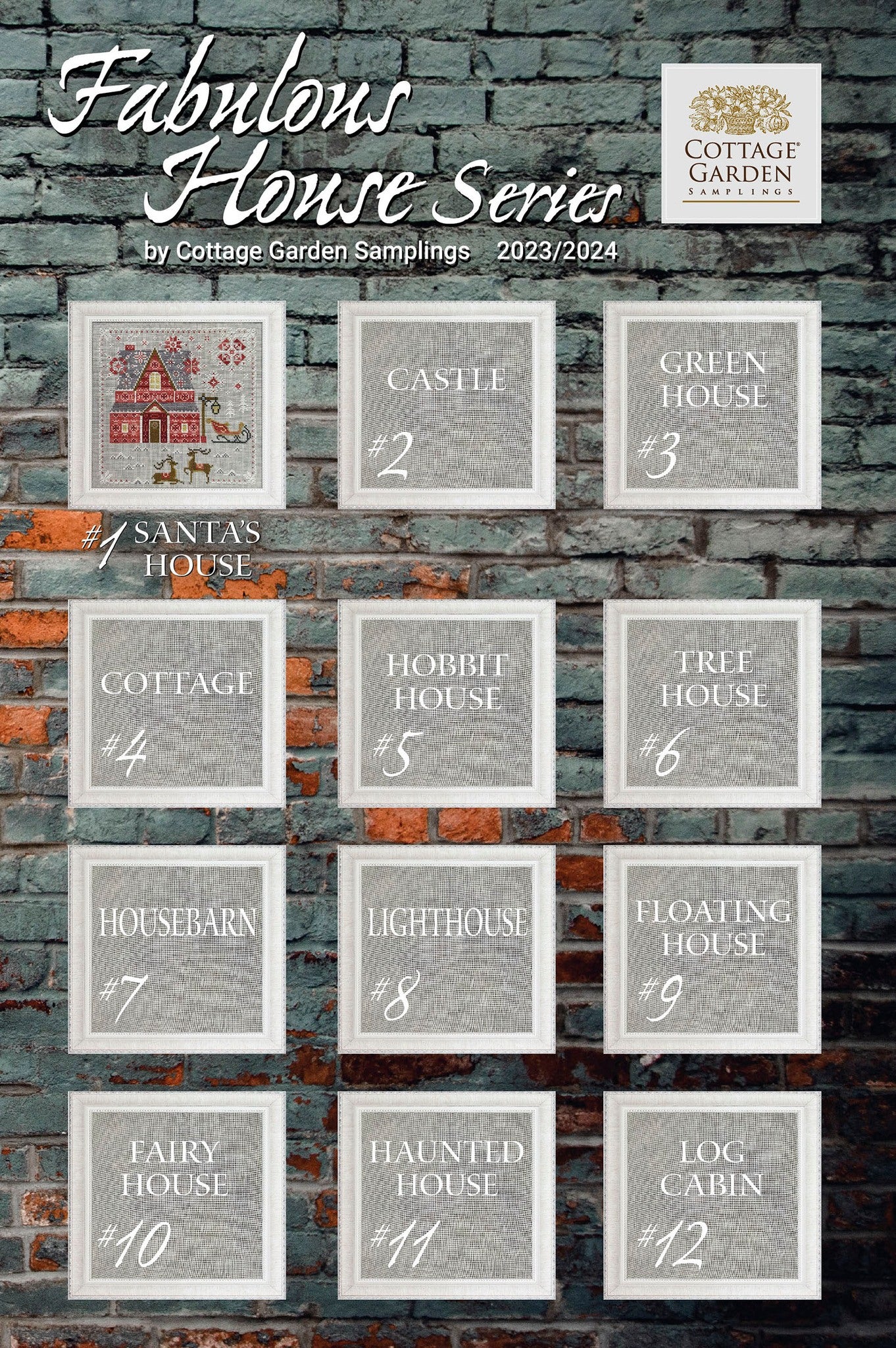 Santa's House - #1 Fabulous Houses - Cross Stitch Chart by Cottage Garden Samplings
