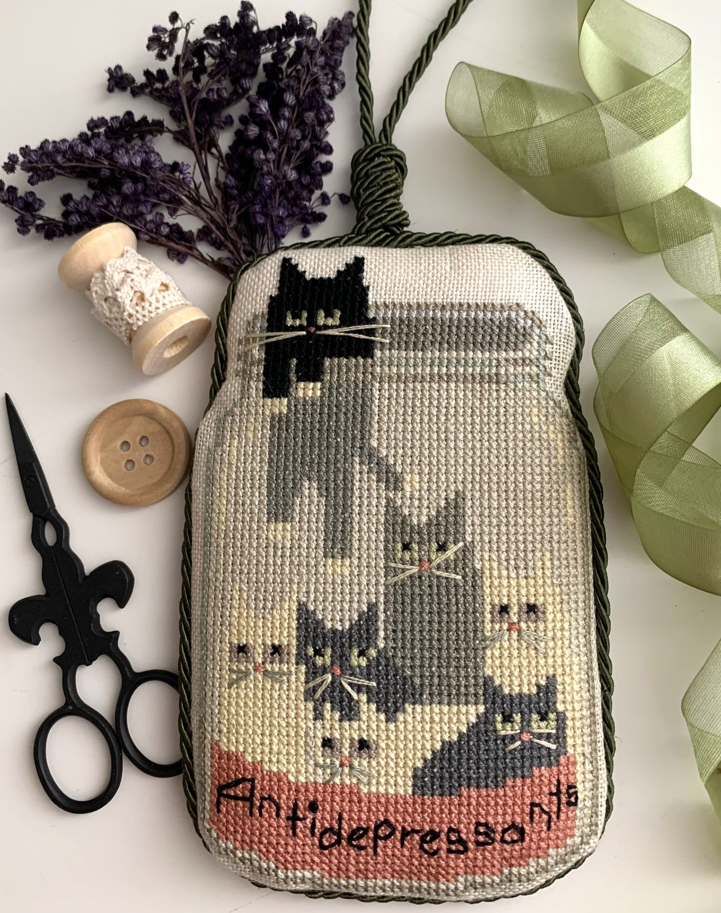 Antidepressants - Cross Stitch Pattern by Twin Peak Primitives