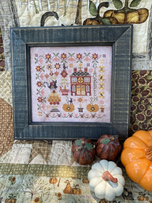 Autumn Garden at Cranberry Manor  - Cross Stitch Pattern by Pansy Patch