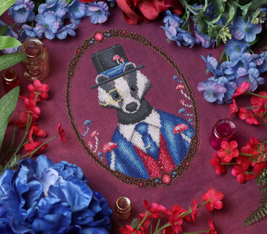 Badger Gentleman - Cross Stitch Pattern by Fine Frog Stitching