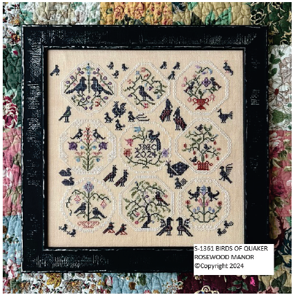 BIRDS OF QUAKER - Cross Stitch Pattern by ROSEWOOD MANOR