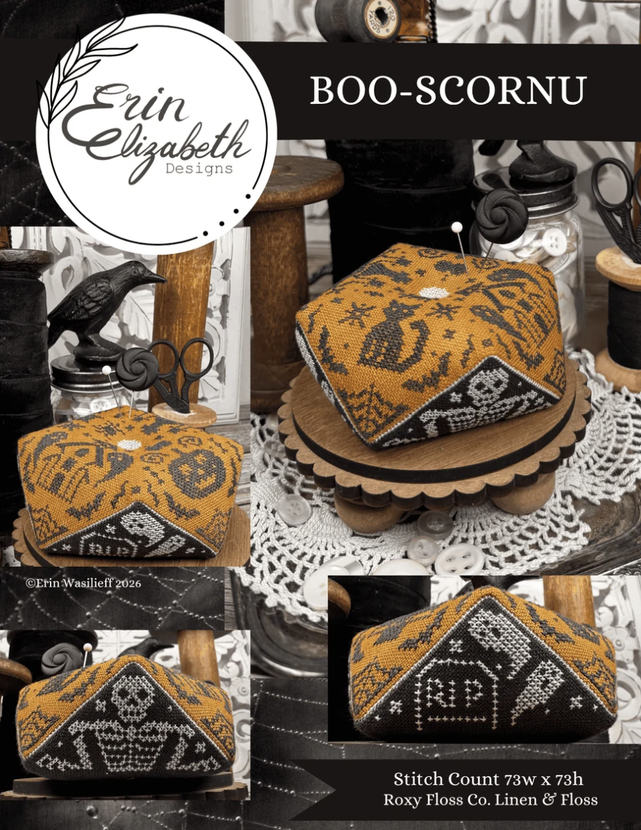 Boo-scornu - Cross Stitch Pattern by Erin Elizabeth PREORDER