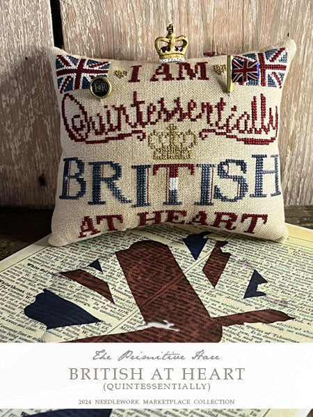 BRITISH AT HEART  - Cross Stitch Pattern by The Primitive Hare