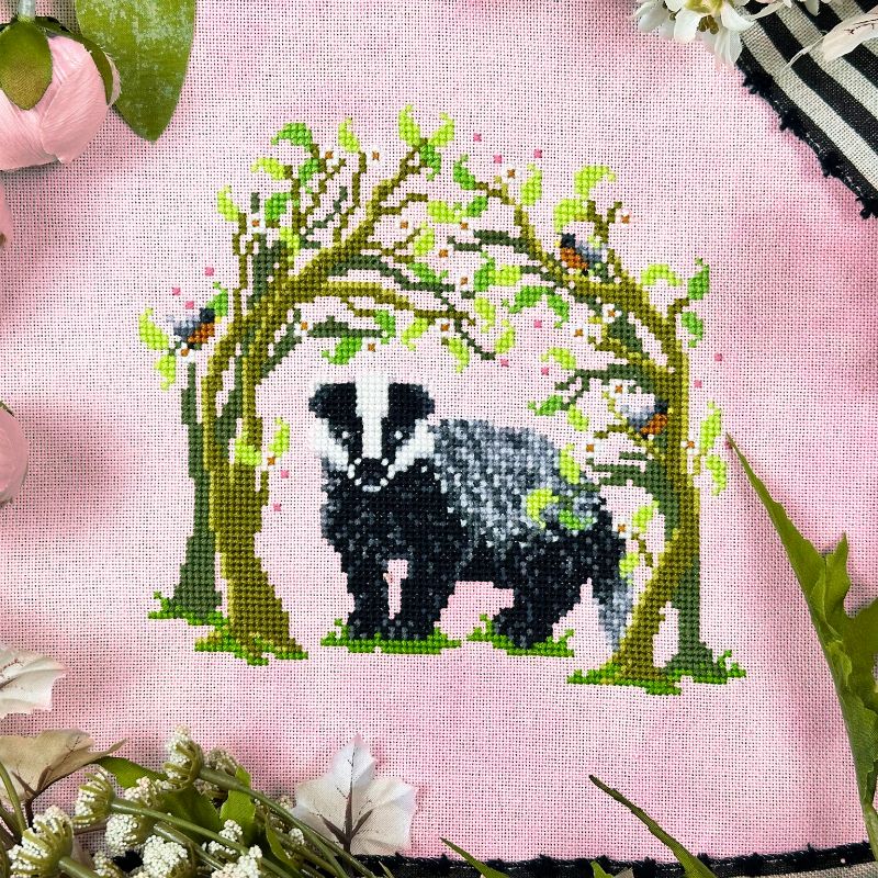 Badger in the Burrow - Cross Stitch Pattern by The Stitch Crypt PREORDER