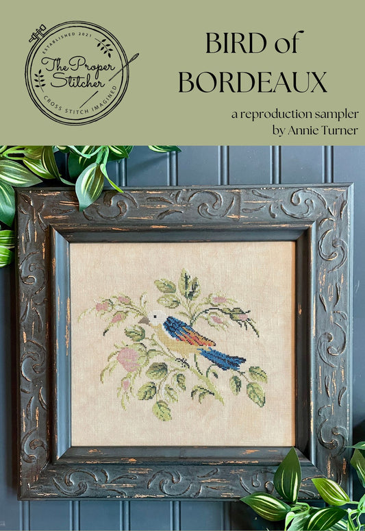 Bird of Bordeaux - Cross Stitch Pattern by The Proper Stitcher