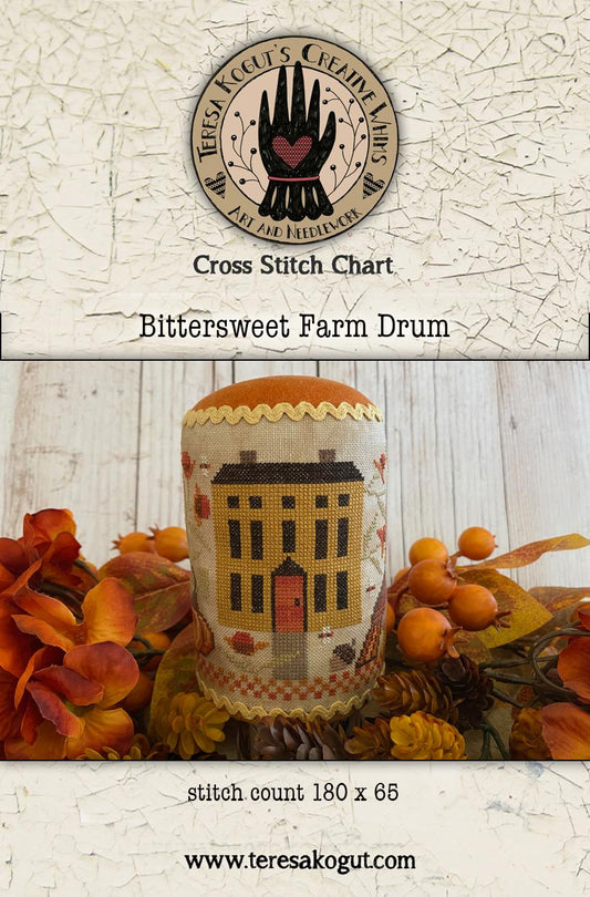 Bittersweet Drum - Cross Stitch Pattern by Teresa Kogut PREORDER