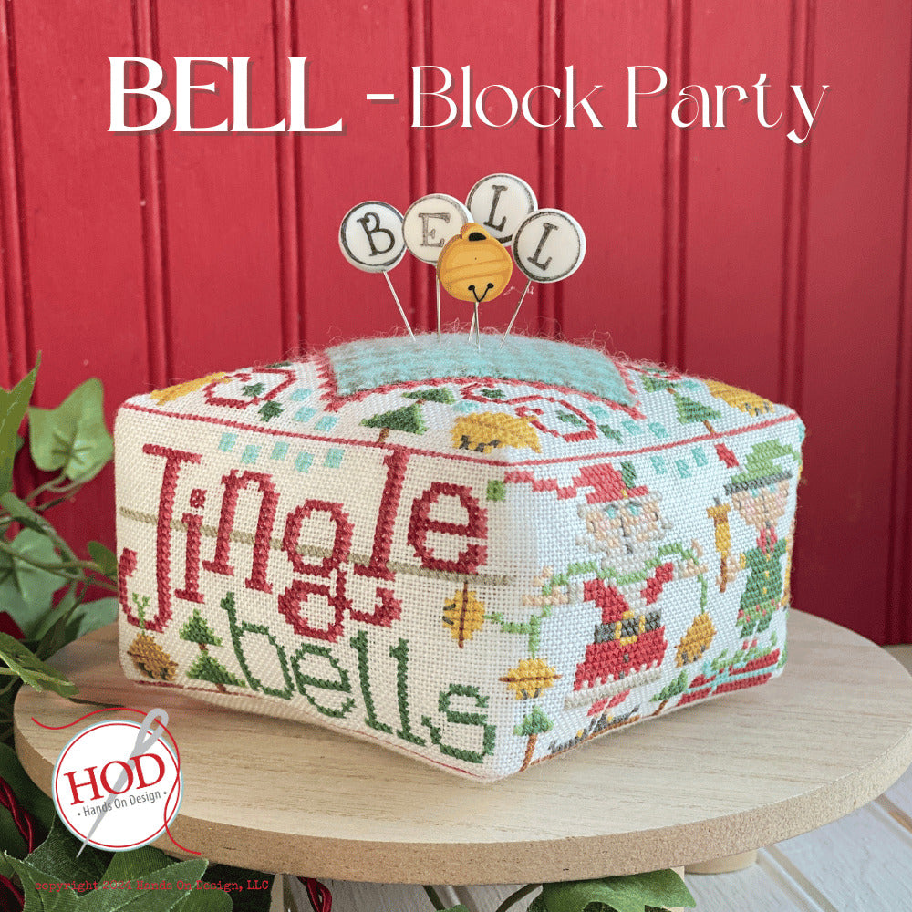 Block Party - Bell - Cross Stitch Pattern by Hands On Design