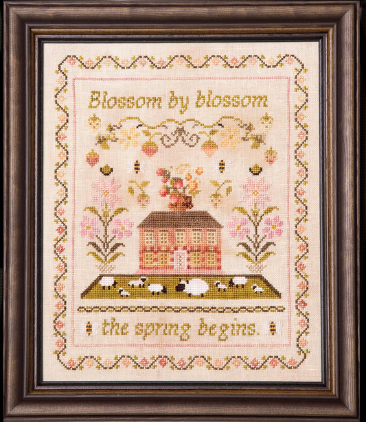 The Spring Begins - Cross stitch pattern by Samplers & Primitives PREORDER