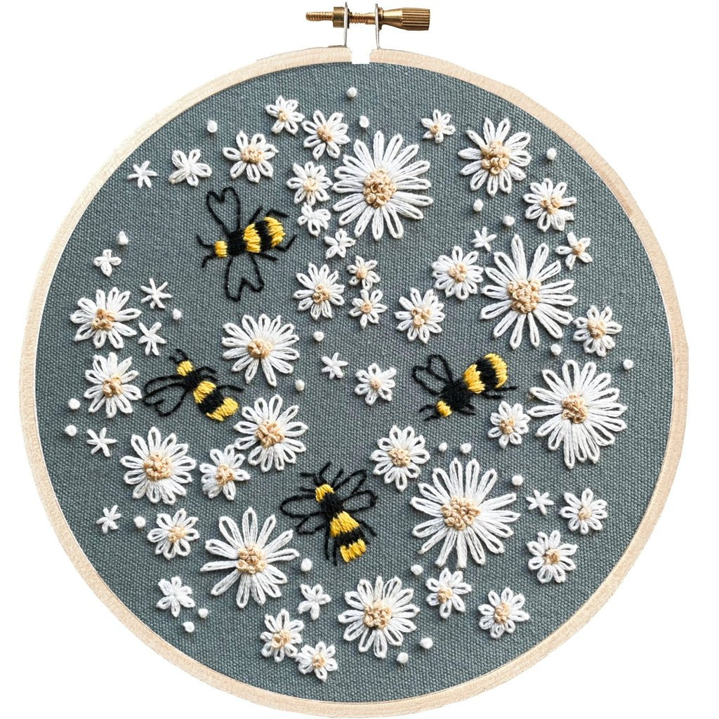 Busy Bumble Bees - Embroidery Kit by Stitched Up Kits