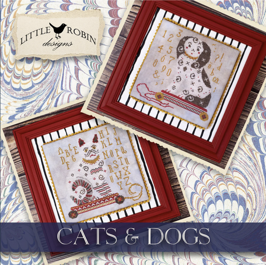 Cats & Dogs - Cross Stitch Pattern by Little Robin PREORDER