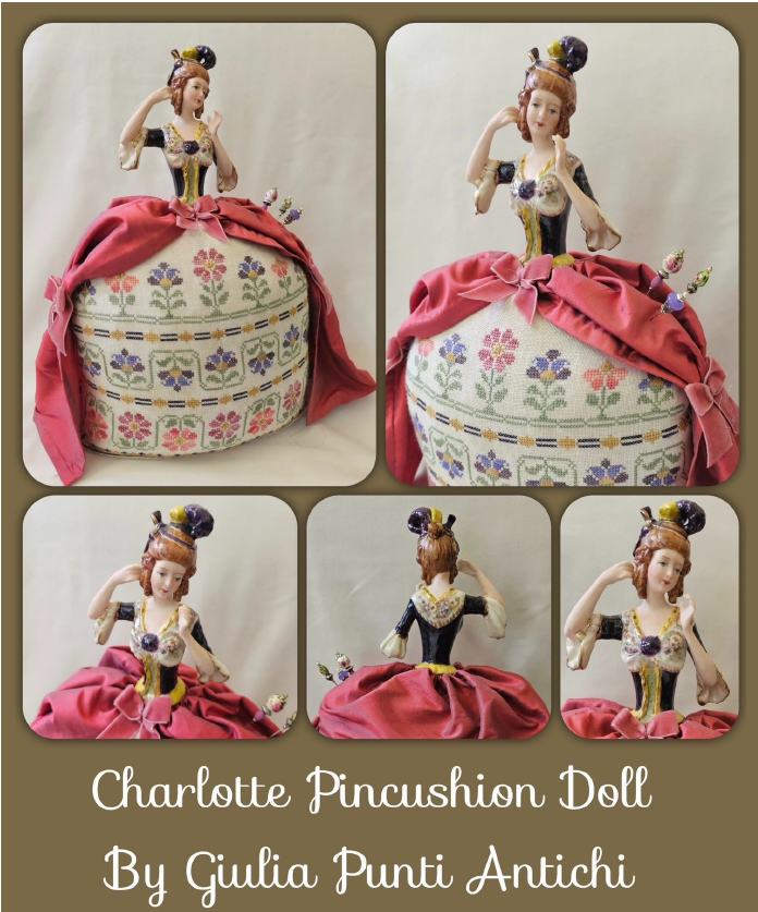 Charlotte Pincushion Doll - Cross stitch pattern  by Giulia Punti Antichi PREORDER