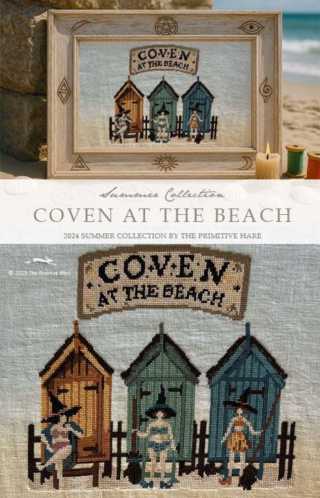 Coven at the Beach - Cross Stitch Pattern by The Primitive Hare