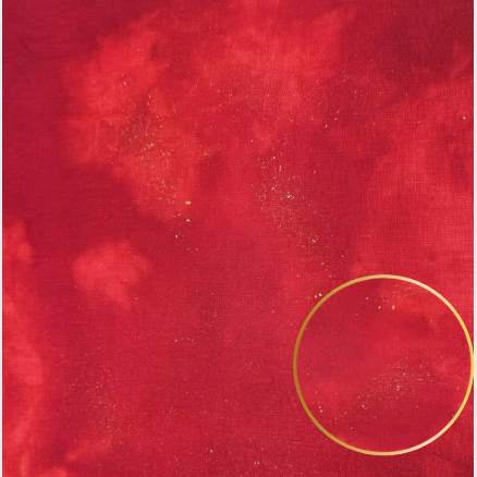 32 count Hand Dyed Linen with Hand Painted Gold Detailing by Fiberlicious Yummy Fibers