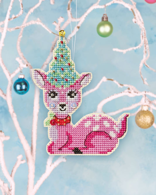 Christmas Fawn Kit - Cross Stitch Kit by Satsuma Street PREORDER