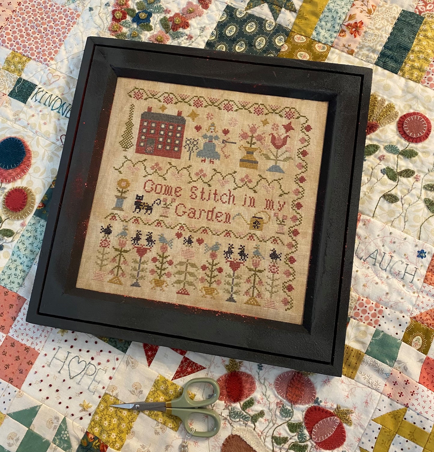 Come Stitch in my Garden - Cross Stitch Pattern by Pansy Patch  PREORDER