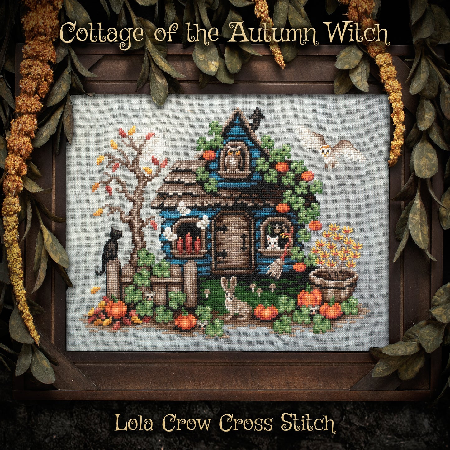 Cottage of the Autumn Witch - Cross Stitch Pattern by Lola Crow PREORDER
