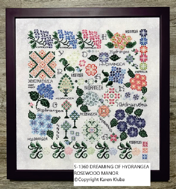 Dreaming of Hydrangea - Cross Stitch Pattern by Rosewood Manor