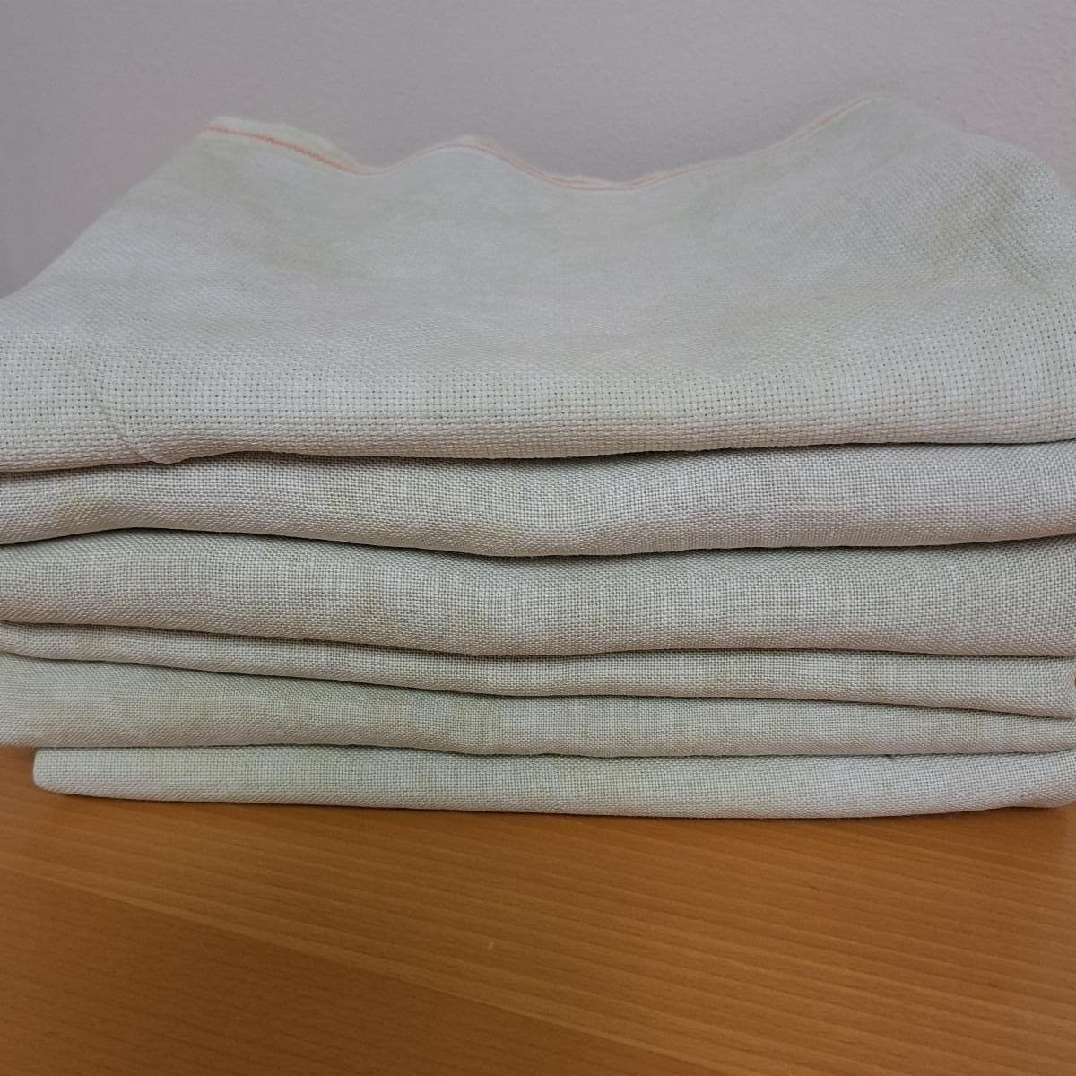 40 count Hand Dyed Linen - Dirty Snow by Fibre on a Whim