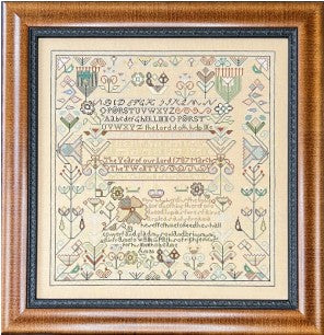 Elizabeth T Dewsberry 1787 - Reproduction Sampler Pattern by Queenstown Sampler Designs PREORDER