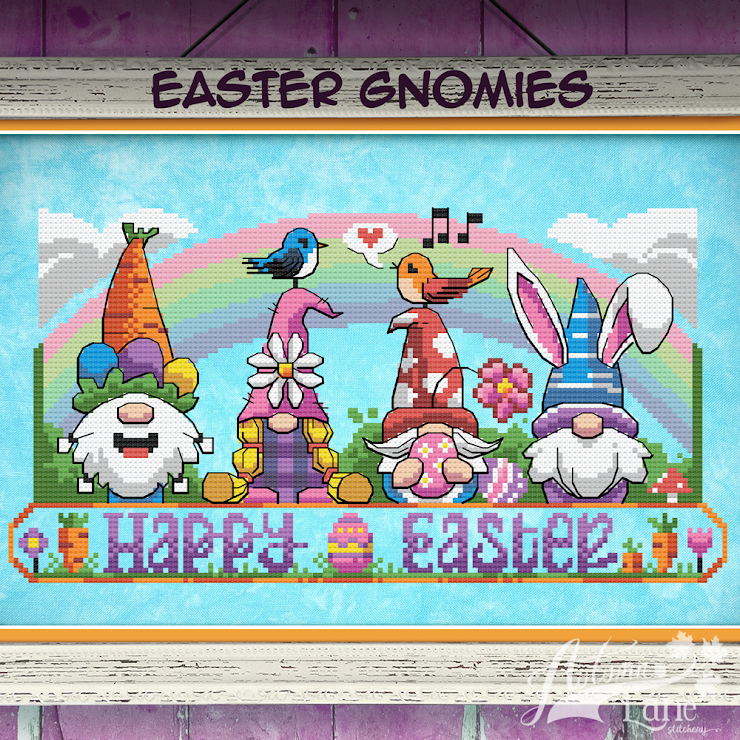 Easter Gnomies - Cross Stitch Pattern by Autumn Lane Stitchery PREORDER