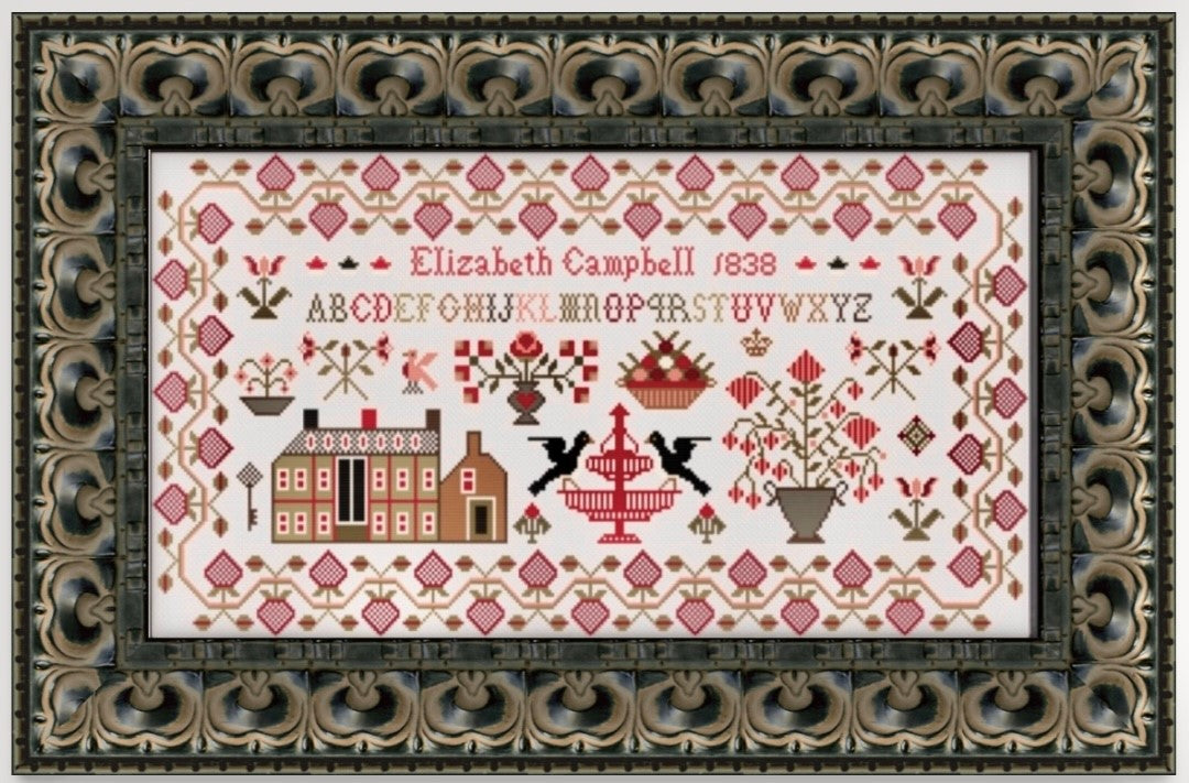Elizabeth Campbell 1838 - Cross Stitch Pattern by Fox & Rabbit Designs