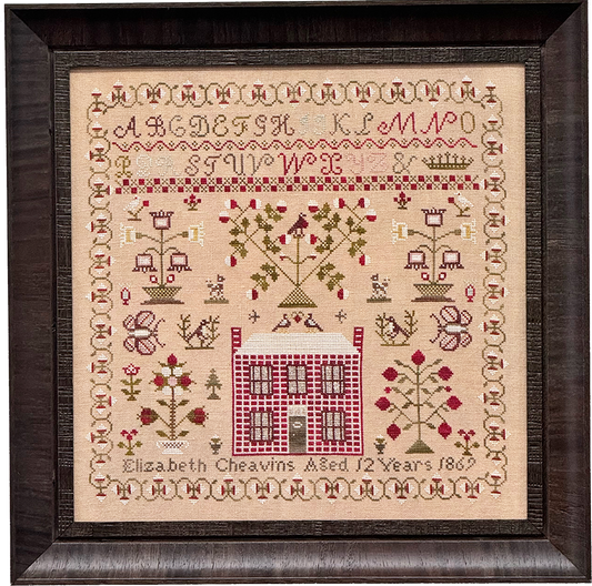 Elizabeth Cheavins 1869 Sampler & Pinwheel - Cross Stitch Pattern by Fox & Rabbit Designs PREORDER