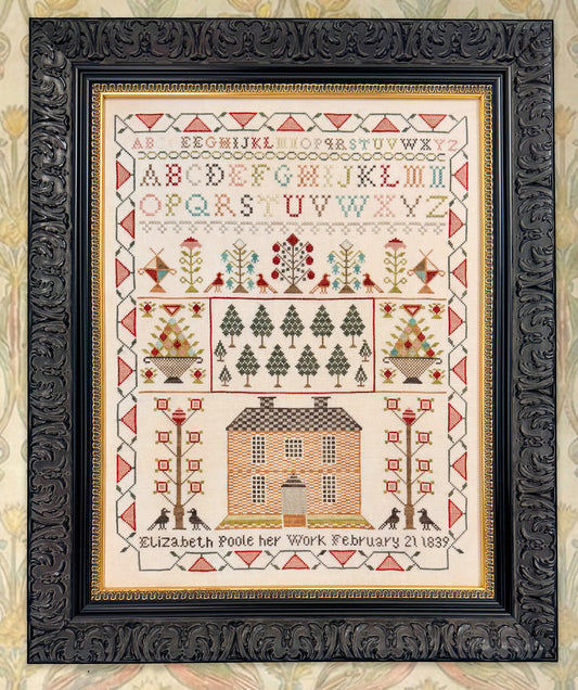 Elizabeth Poole 1839 - Cross Stitch Pattern by Fox & Rabbit Designs PREORDER