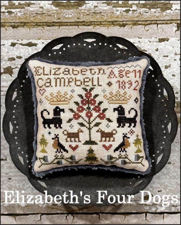 Elizabeth's Four Dogs - Cross Stitch Chart by The Scarlett House