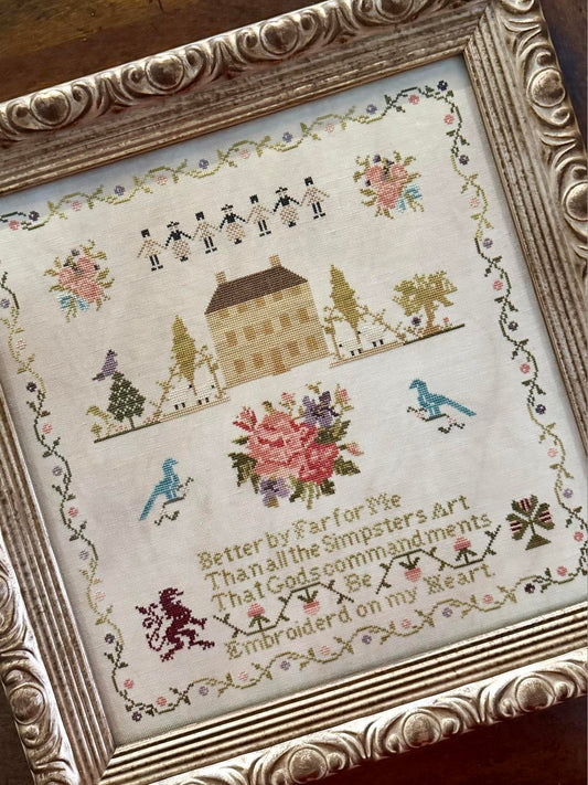 Embroidered on my Heart - Cross Stitch Pattern by Violets & Verses PREORDER