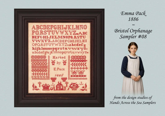 Emma Pack - Reproduction Sampler by Hands Across the Sea Samplers PREORDER
