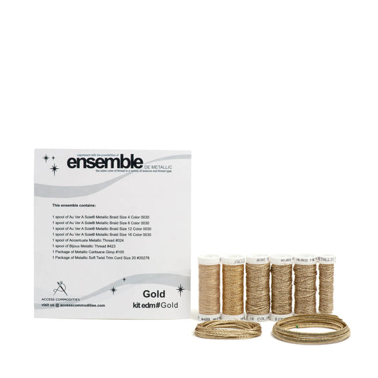 Au Ver a Soie Ensemble de Metallic - Gold