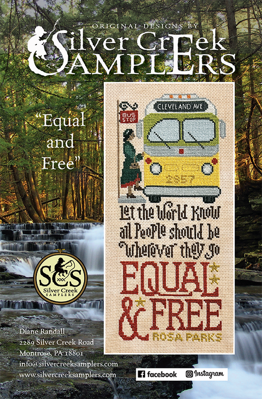 Equal and Free - Cross Stitch Pattern by Silver Creek Samplers PREORDER