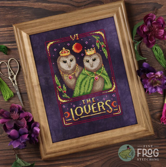 Feather Tarot: The Lovers - Cross Stitch pattern by Fine Frog Stitching