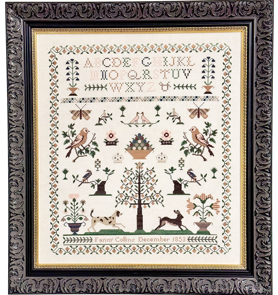 Fanny Collins 1853 Sampler & Pinwheel - Cross Stitch Pattern by Fox & Rabbit Designs PREORDER