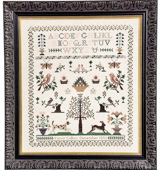 Fanny Collins 1853 Sampler & Pinwheel - Cross Stitch Pattern by Fox & Rabbit Designs PREORDER