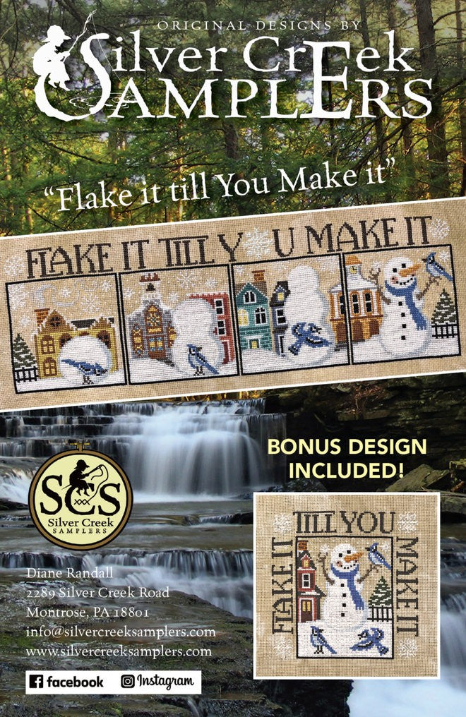 Flake it till You Make it - Cross Stitch Pattern by Silver Creek Samplers PREORDER