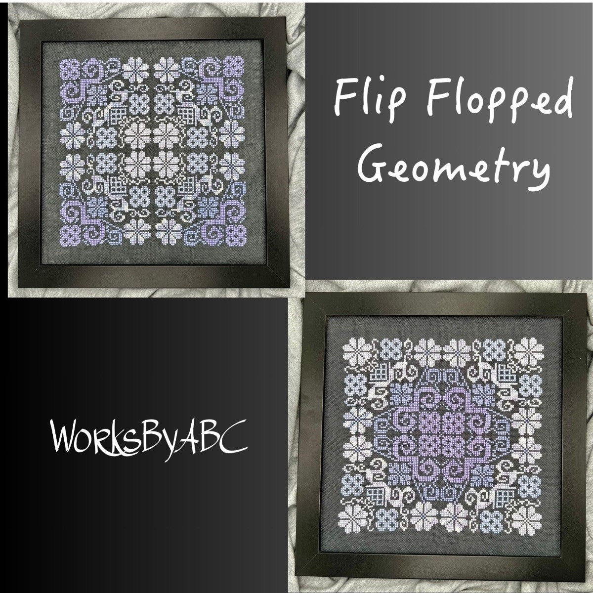 Flip Flopped Geometry - Cross Stitch Pattern by Works by ABC