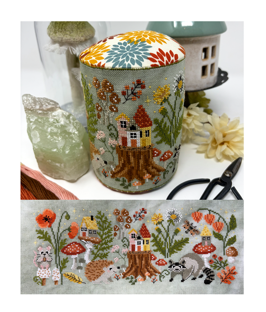 Forest View Drum - Cross Stitch Pattern by Tiny Modernist PREORDER