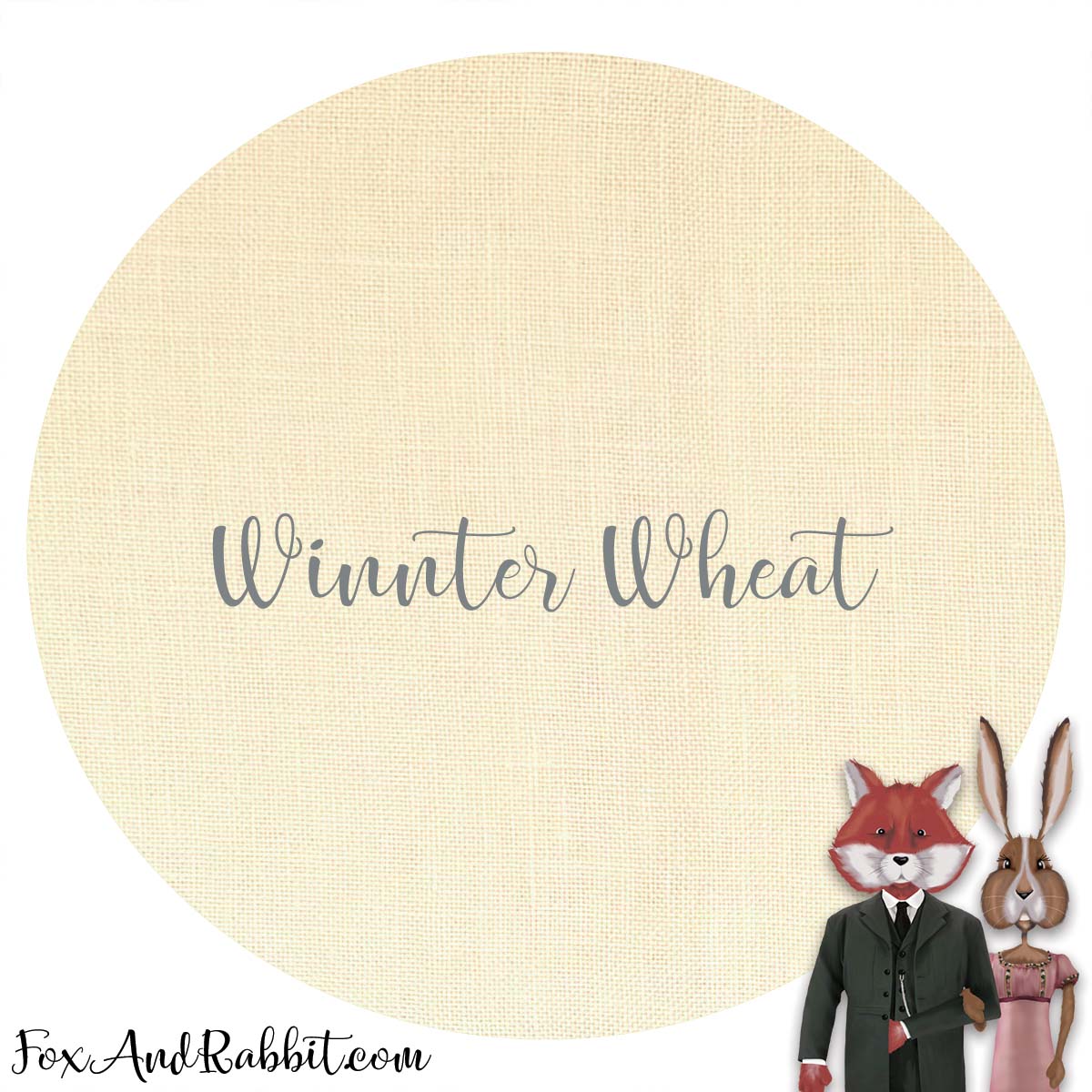 14 count Hand Dyed Aida - Winter Wheat by Fox & Rabbit