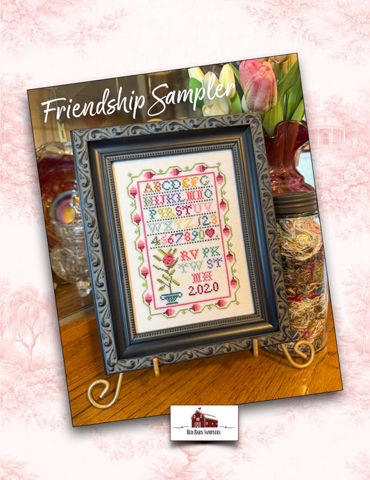 Friendship Sampler - Cross Stitch Pattern by Red Barn Samplers PREORDER
