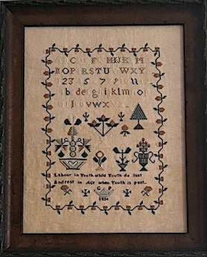 G. F. 1834 - Reproduction Sampler by Olde Willow Stitchery PREORDER