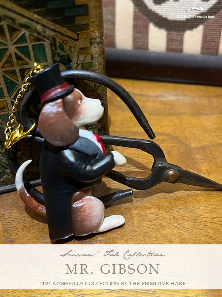 Mr. Gibson Fob - Scissor Fob by Primitive Hare PREORDER