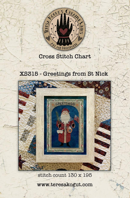 Greetings from St Nick - Cross Stitch Pattern by Teresa Kogut